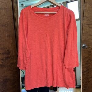 Chico’s Ultimate Tee. Size 3 (Chico’s) or XL. Coral.